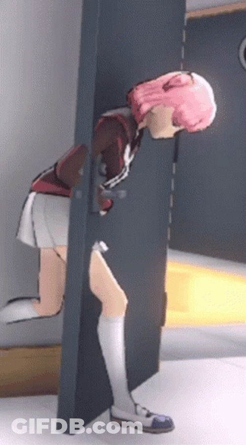 Yandere Simulator Anime Walking Stuck GIF