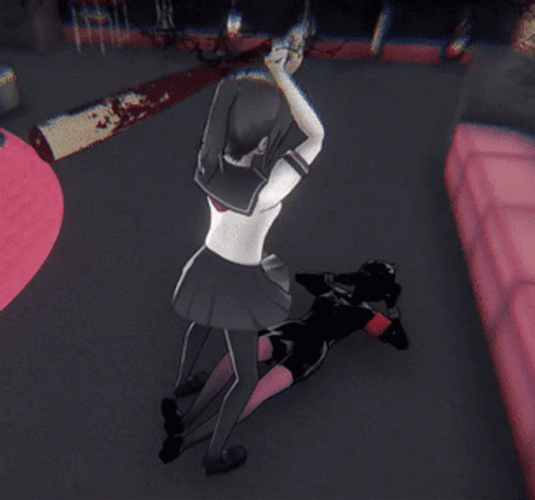 Yandere Simulator Ayano Aishi Beat Up GIF