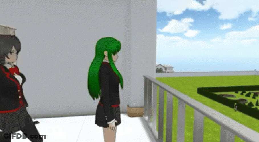 Yandere Simulator Ayano Aishi Midori Gurin GIF