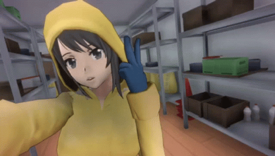 Yandere Simulator Ayano Aishi Peace Glitch GIF