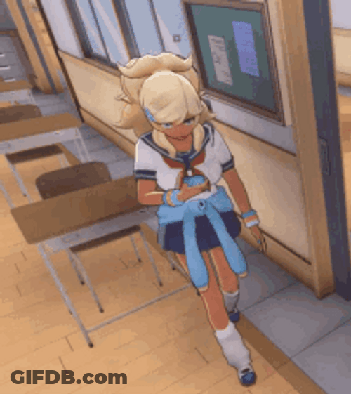 Yandere Simulator Musume Ronshaku Holding Phone Spinning GIF