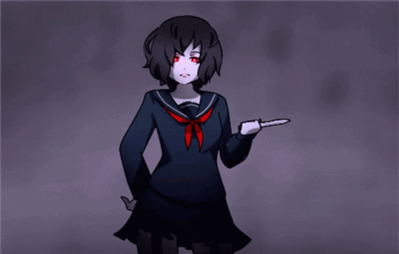 Yandere Simulator Nemesis Chan Knife GIF