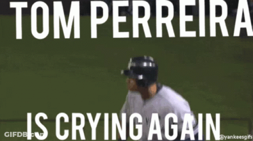 Yankees Player Clapping Tom Perreira Crying GIF