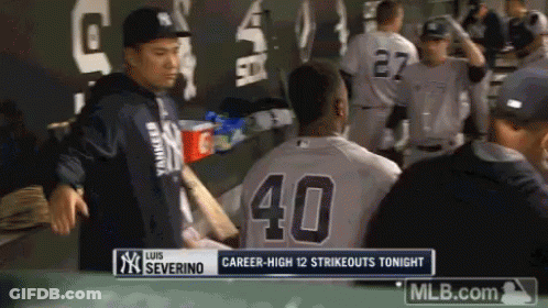 Yankees Player Number 40 GIF