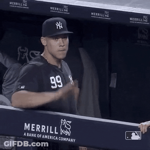 Yankees Sweep Aaron Judge Pointing GIF