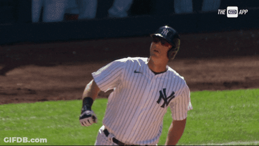 Yankees Sweep Air Punch Happy GIF