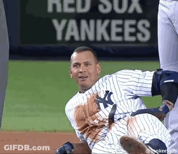Yankees Sweep Alex Rodriguez Smiling GIF