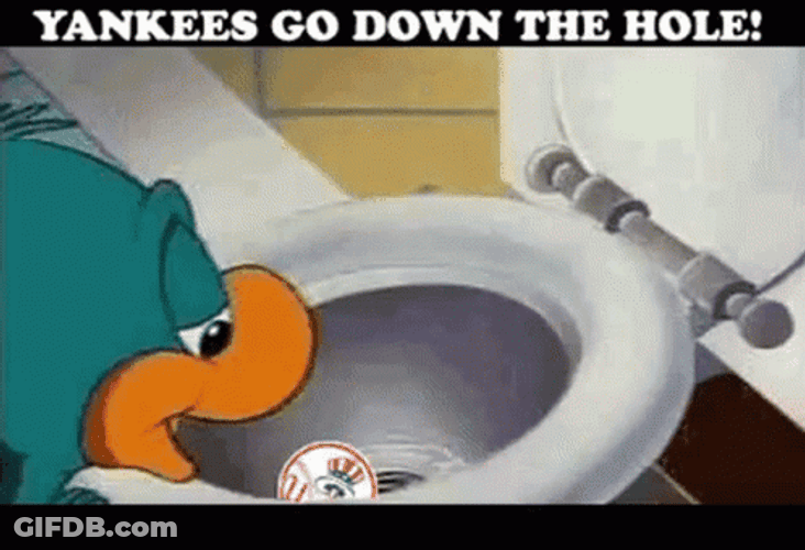 Yankees Sweep Down The Hole Meme GIF