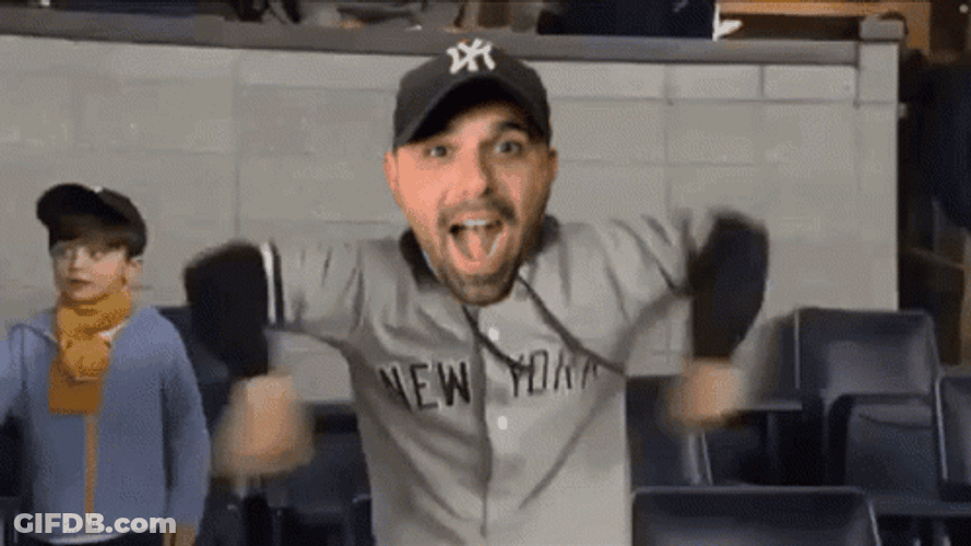 Yankees Sweep Funny Bobble Head GIF