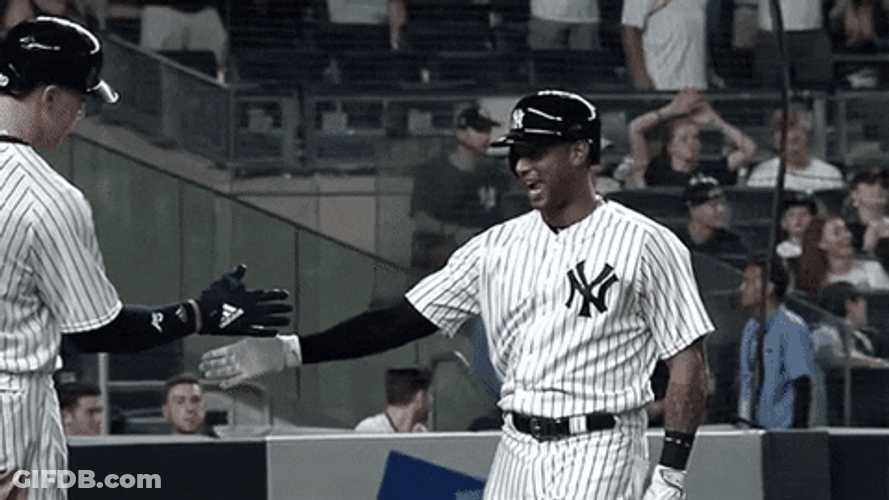 Yankees Sweep Hand Taps GIF