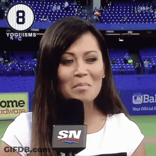 Yankees Sweep Hazel Mae Presenter GIF