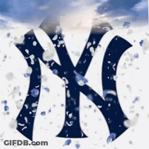 Yankees Sweep Team Logo Confetti GIF