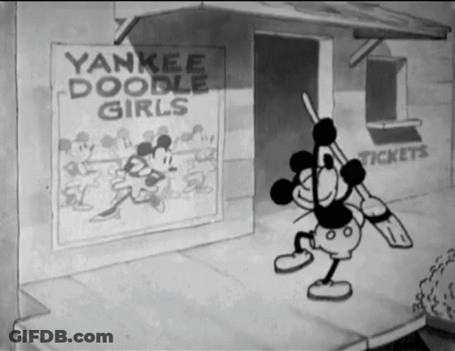 Yankees Sweep Vintage Mickey Mouse GIF
