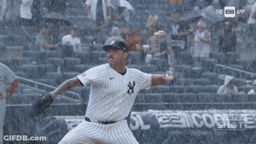Yankees Throwing Pouring Rain GIF