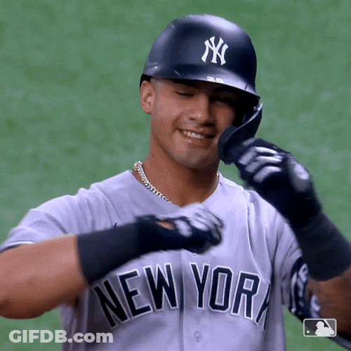 Yankees Win Happy Gleyber Torres GIF
