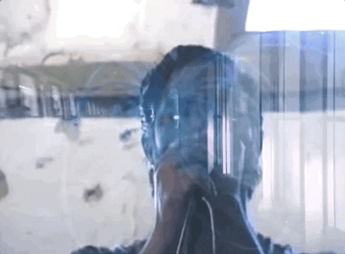 Yannis Philippakis Train Tunnel Silhouette GIF