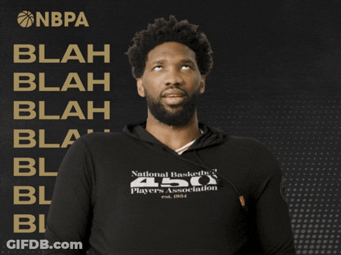 Yapping Joel Embiid Frustrated Eye Roll GIF