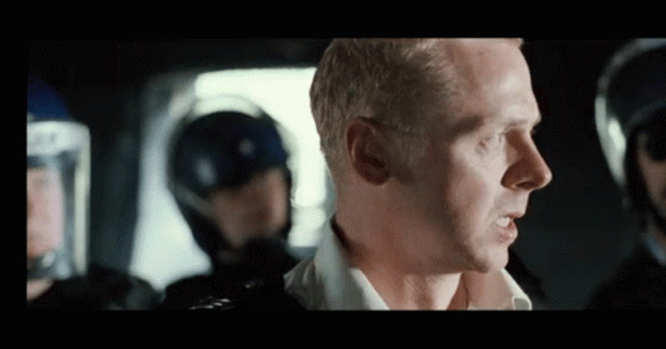 Yarp Shocked Hot Fuzz Simon Pegg GIF
