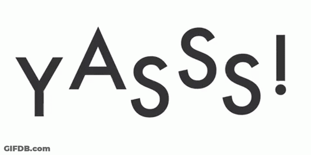 Yas Bouncing Text Design GIF