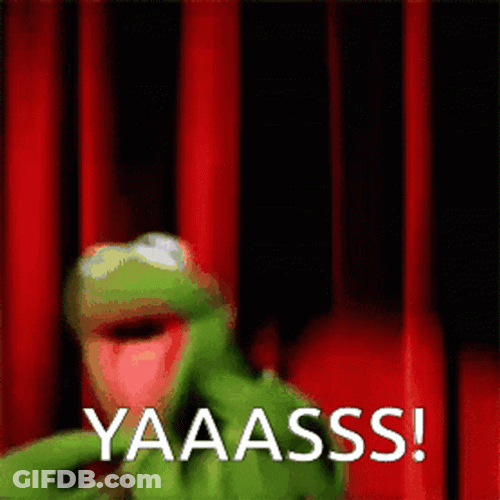 Yas Kermit The Frog The Muppets GIF