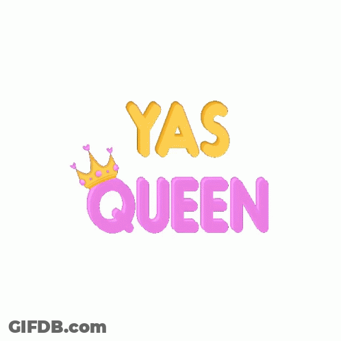Yas Queen Logo With Crown GIF