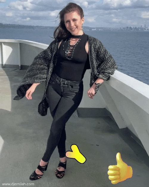 Yass Dreamy Girl On Boat GIF