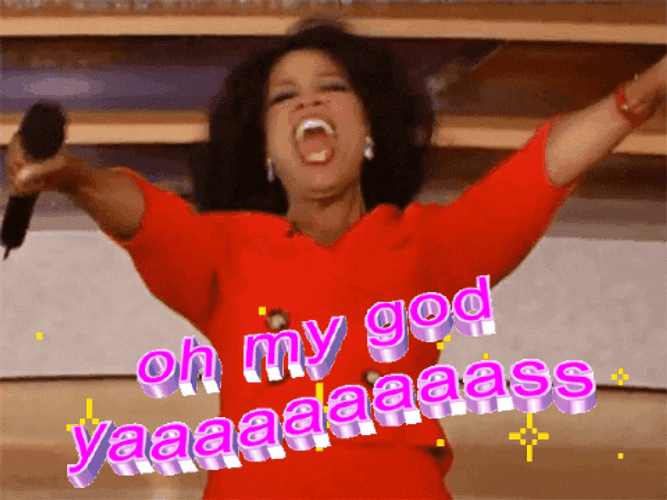 Yass Excited Oprah Winfrey GIF