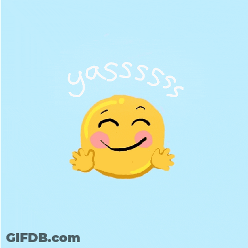Yass Happy Wink Emoji GIF