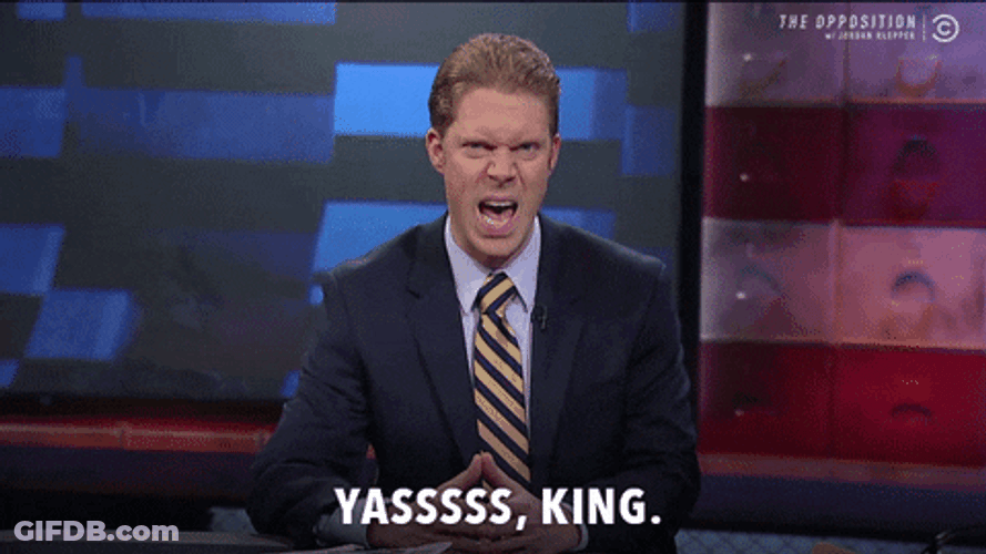 Yass King Jordan Klepper GIF