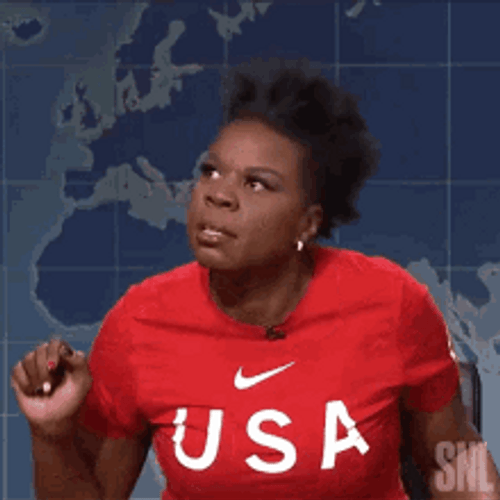 Yass Leslie Jones Looking Around GIF