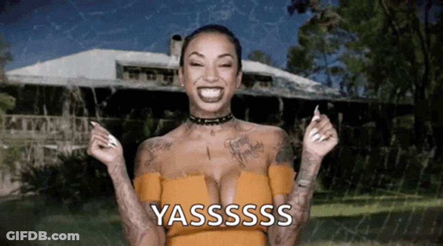 Yasss Cheeky Sky Black Ink Internet Personality GIF