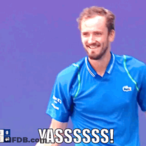 Yasss Danii Medvedev Fist Pump GIF