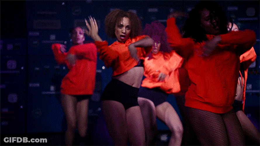 Yassss Dance Group In Orange GIF