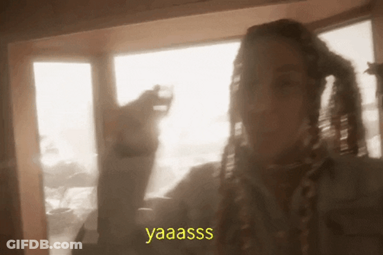 Yasssss Cool Chick Swaying GIF