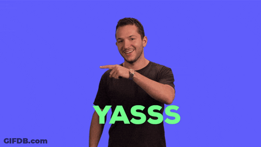 Yasssss Cool Guy Pointing Down GIF