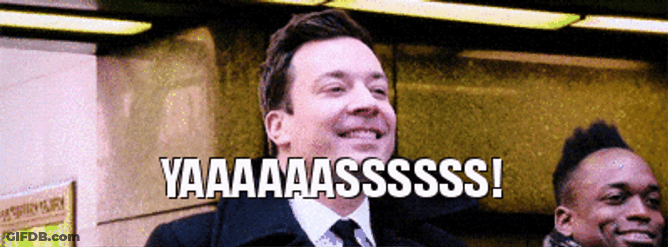 Yasssss Excited Jimmy Fallon Yelling GIF