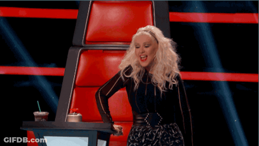 Yasssss Excited Voice Judge Christina Aguilera GIF