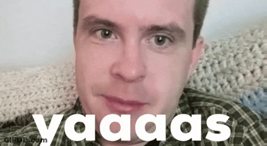 Yasssss Guy Surprised Reaction GIF