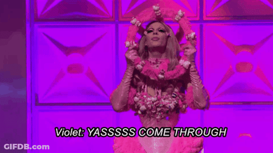 Yasssss Violet RuPaul's Drag Race GIF
