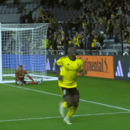 Yaw Yeboah Goal Slide Celebration GIF