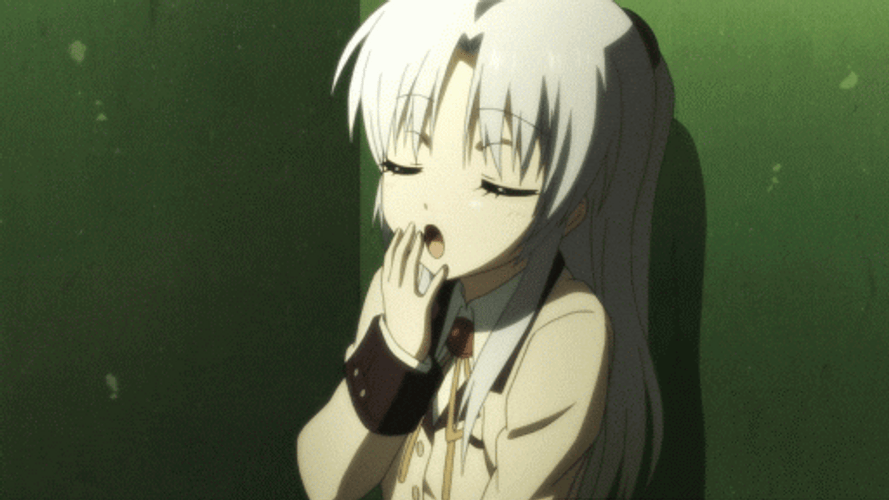 Yawning Angel Of Angel Beats GIF
