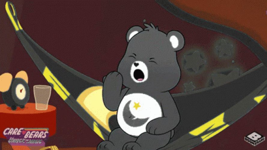 Yawning Bedtime Care Bear GIF