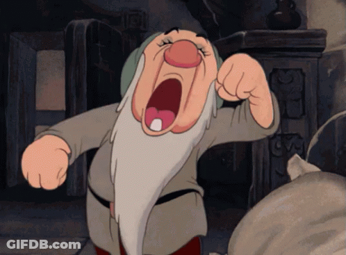 Yawning Cartoon Character GIF