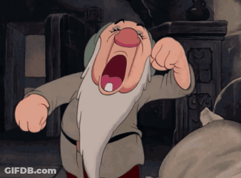 Yawning Cartoon Character GIF