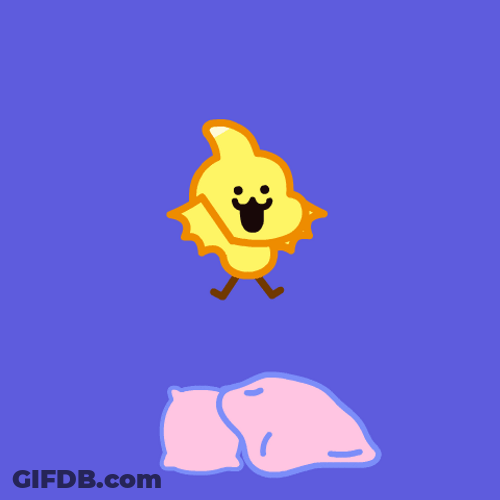 Yawning Cartoon Chick Night Night GIF