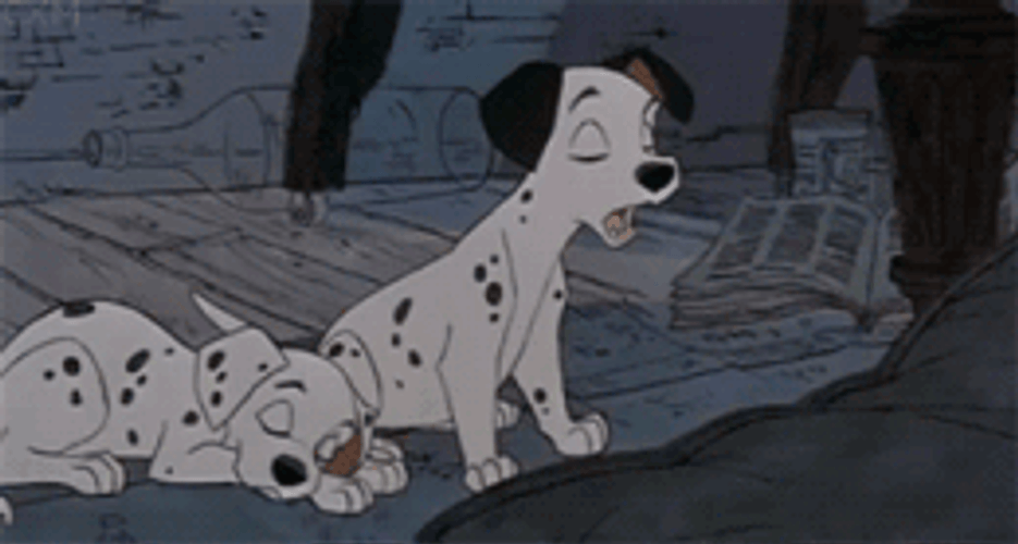 Yawning Dalmatian Puppy GIF