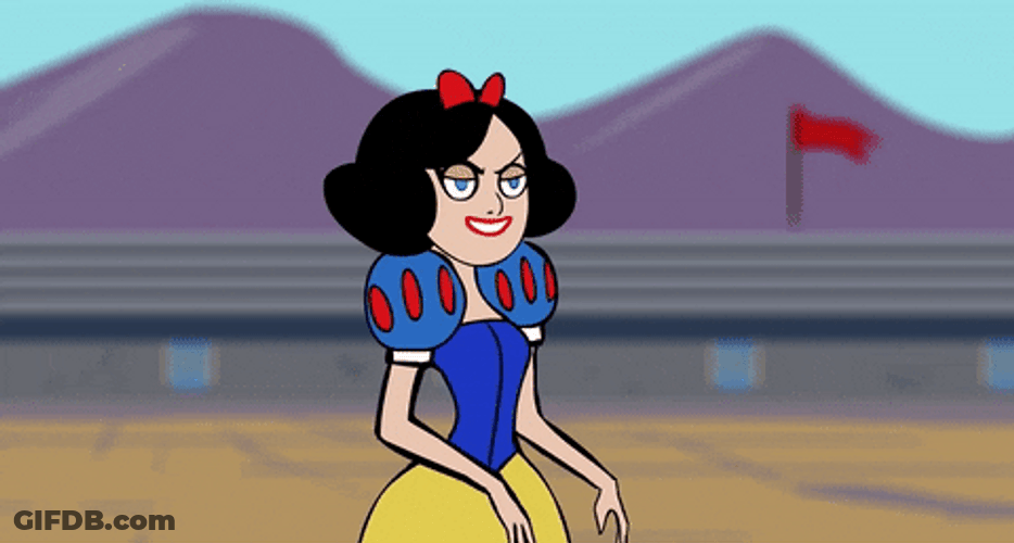 Yawning Snow White GIF