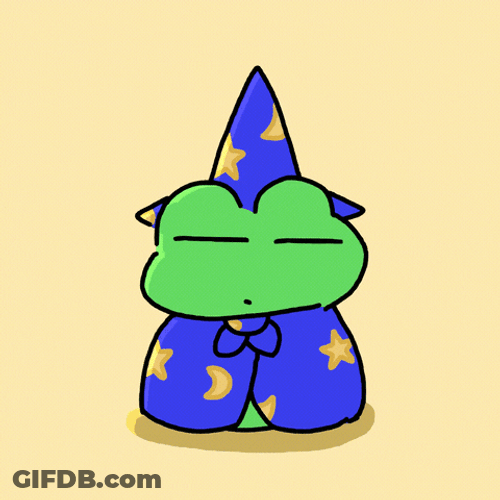 Yawning Wizard Frog GIF