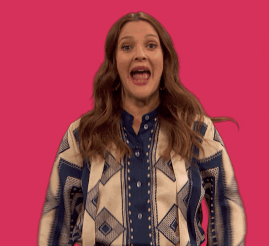 Yay Excited Screaming Drew Barrymore Dance GIF