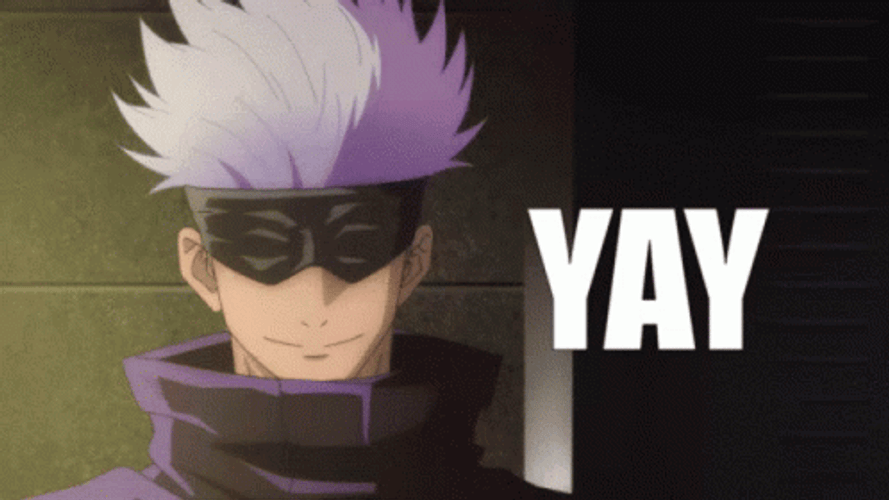 Yay Gojo Satoru Jujutsu Kaisen Anime Meme GIF